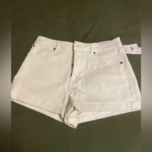 Women’s White Volcom Stretch Denim Shorts- NEW w/tags